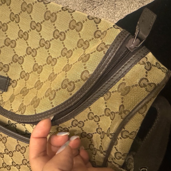 Gucci Classic Canvas GG Monogram Shoulder Strap Messenger diaper Mom bag purse - Picture 5 of 8